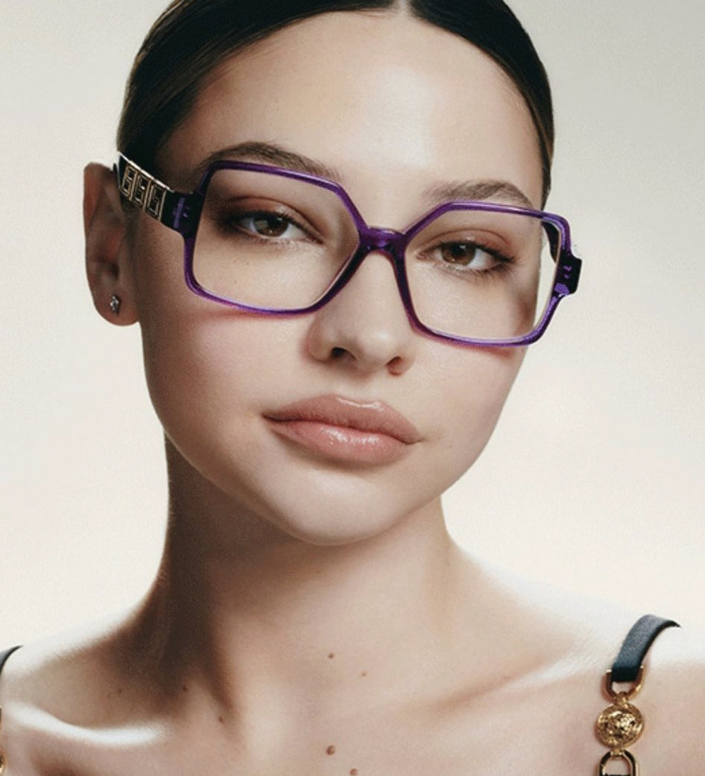 NWT Versace VE3337-5408-55 Pink Square 55mm Glasses